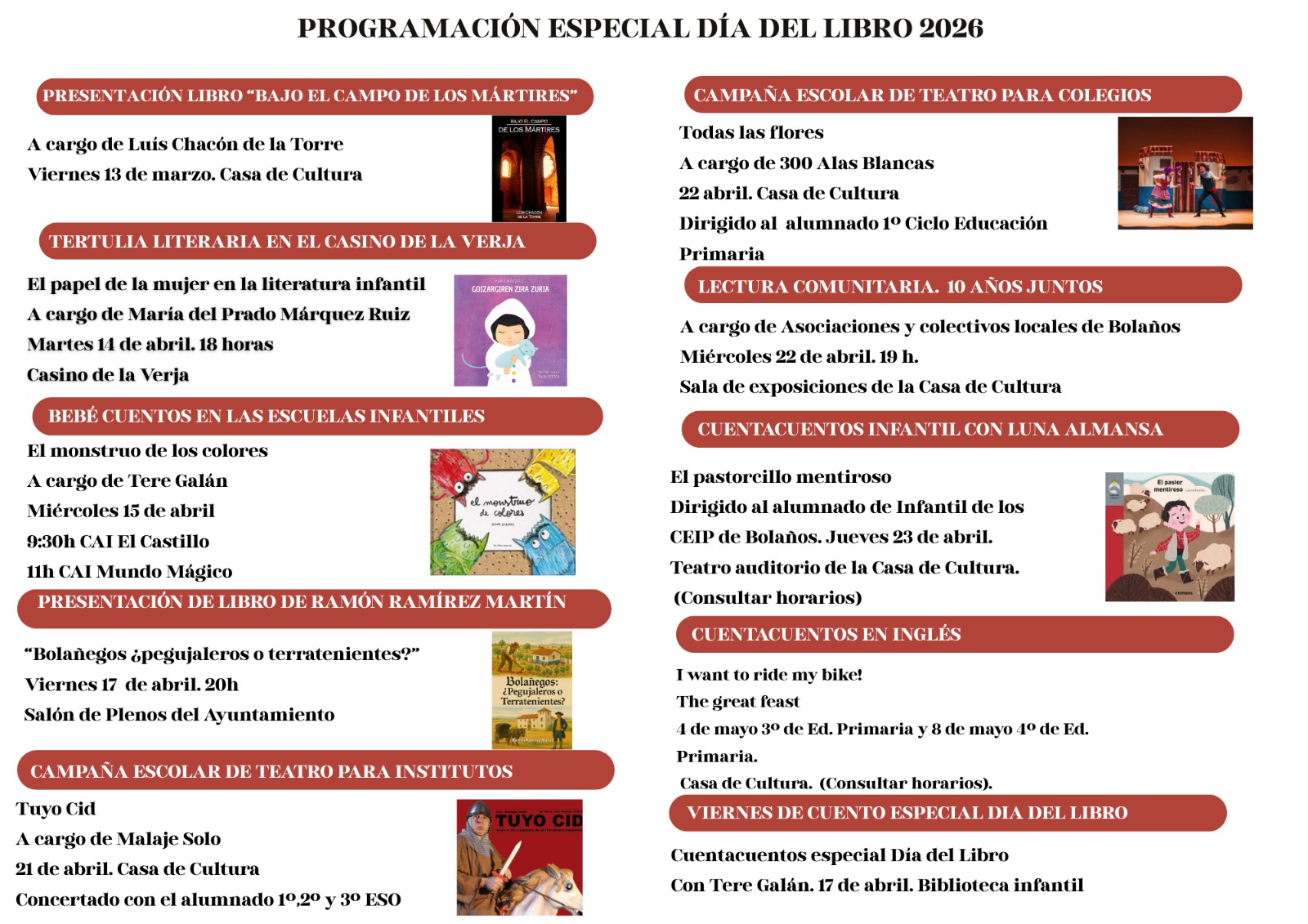 programacion dia del libro