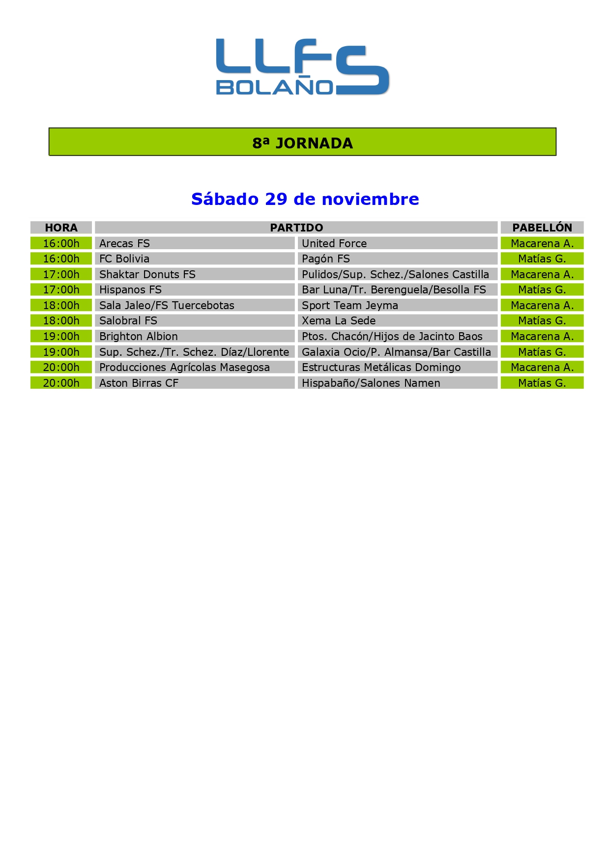 8ª JORNADA