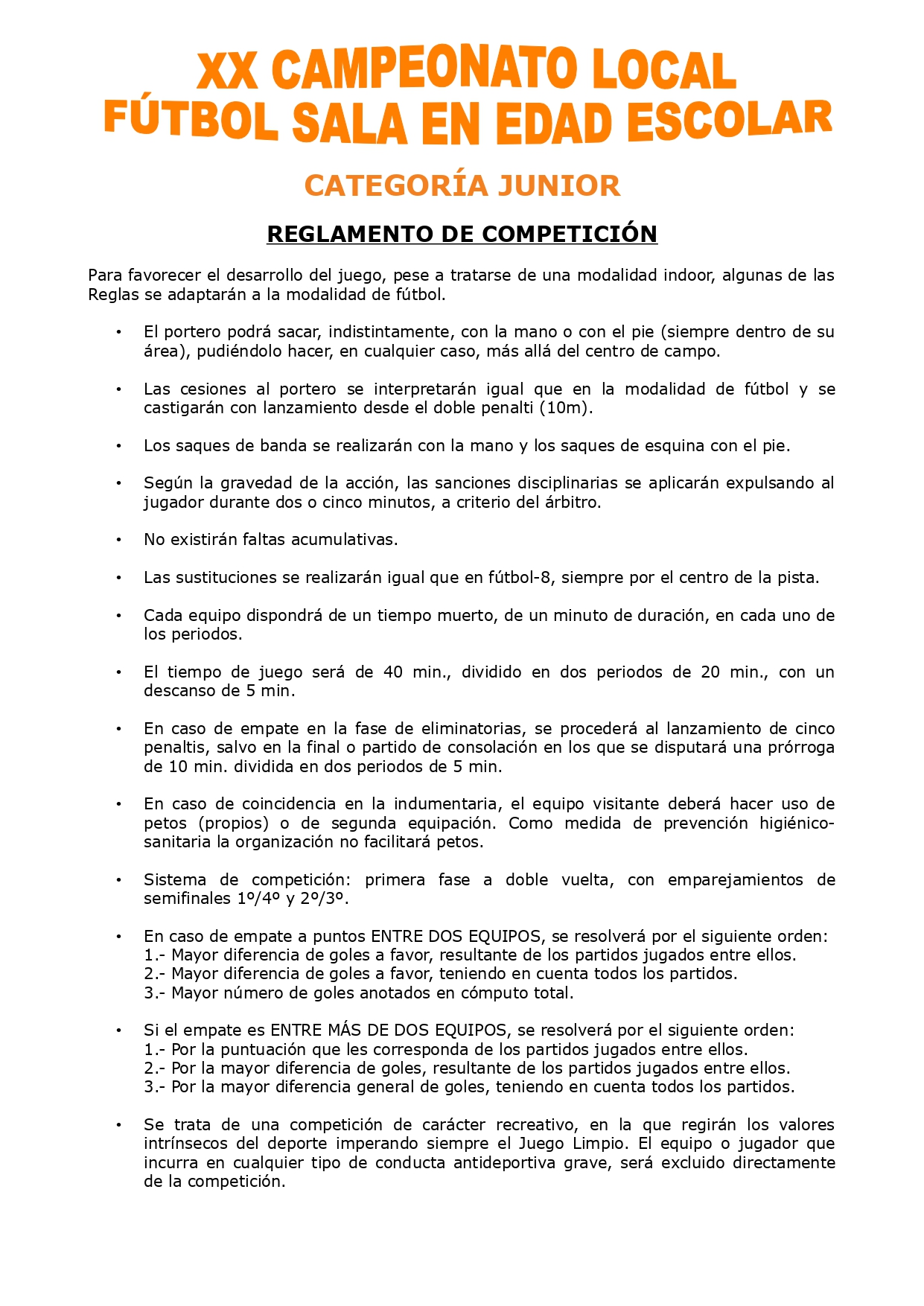 REGLAMENTO DE COMPETICIÓN