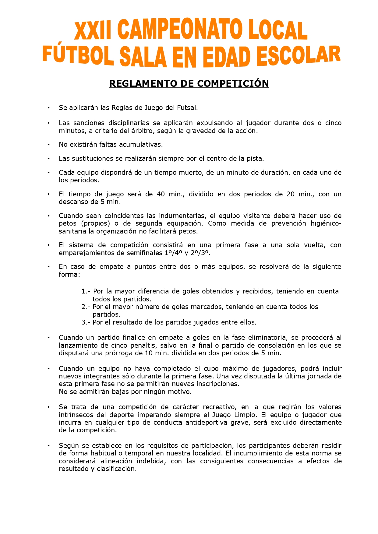 REGLAMENTO DE COMPETICIÓN